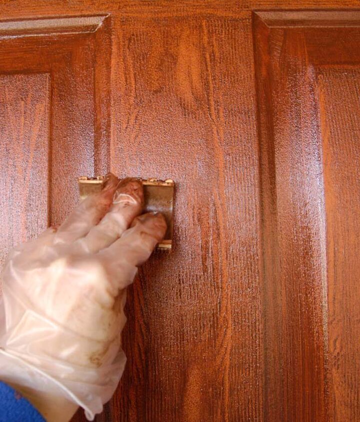Thrifty Transformation: How to Paint a Door to Look Like Wood Hometalk Thrifty Transformation: How to Paint a Door to Look Like Wood Hometalk